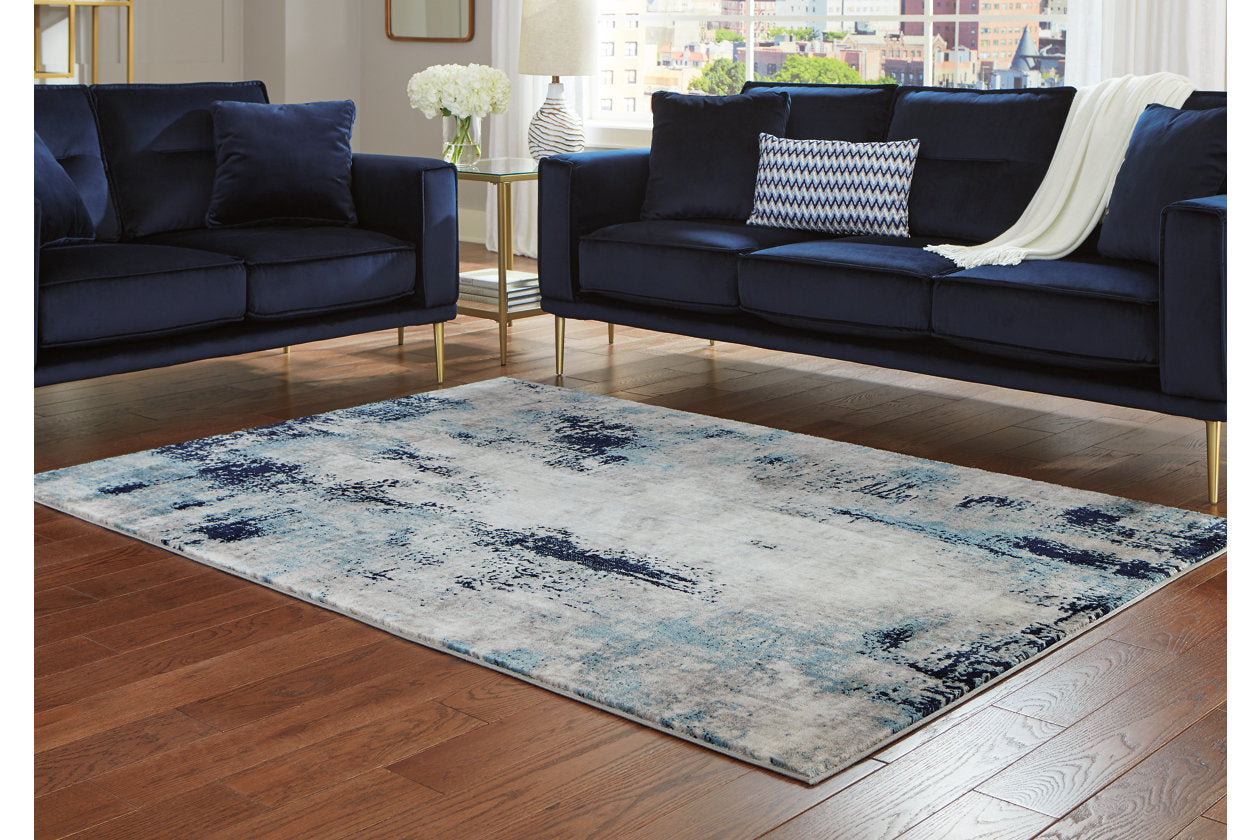 Leonelle Cream/Blue/Gray Large Rug - R404871 - Luna Furniture - Dallas Store
