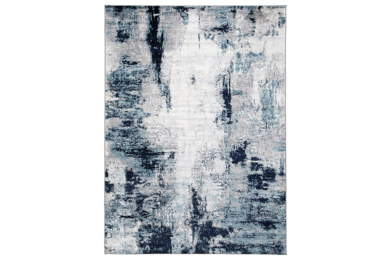 Leonelle Cream/Blue/Gray Medium Rug - R404872 - Luna Furniture - Dallas Store