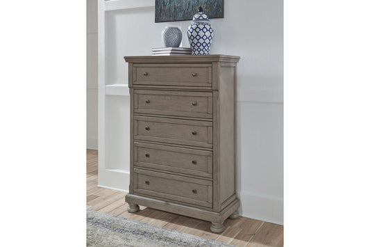 Lettner Light Gray Chest of Drawers - B733-46 - Luna Furniture - Dallas Store