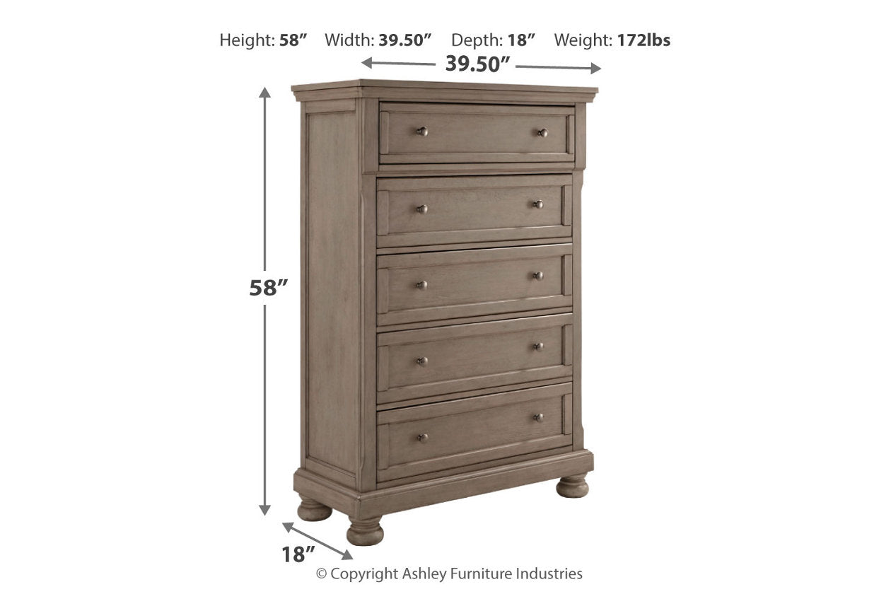Lettner Light Gray Chest of Drawers - B733-46 - Luna Furniture - Dallas Store