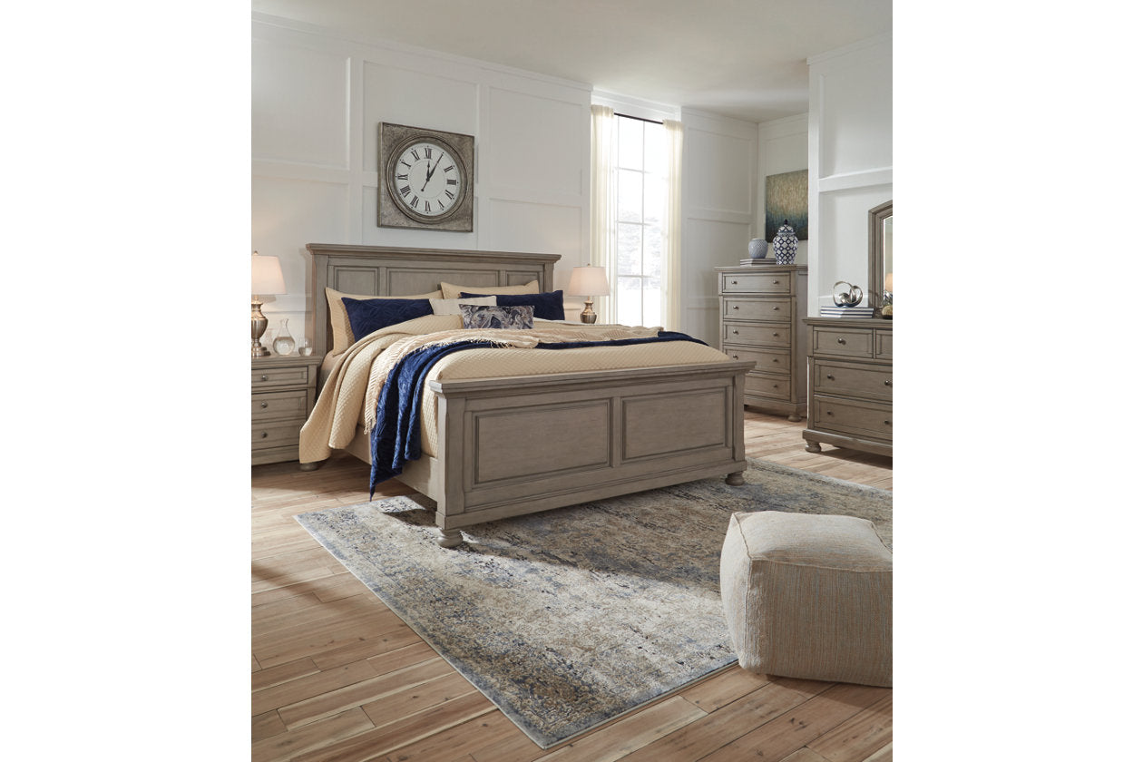 Lettner Light Gray King Panel Bed - SET | B733-56 | B733-58 | B733-97 - Luna Furniture - Dallas Store