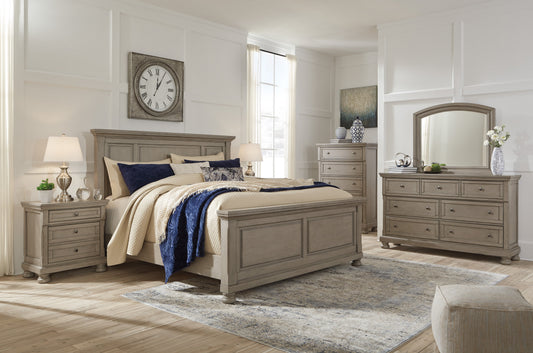 Lettner Light Gray Panel Bedroom Set - SET | B733-54 | B733-57 | B733-96 | B733-92 | B733-46 - Luna Furniture - Dallas Store