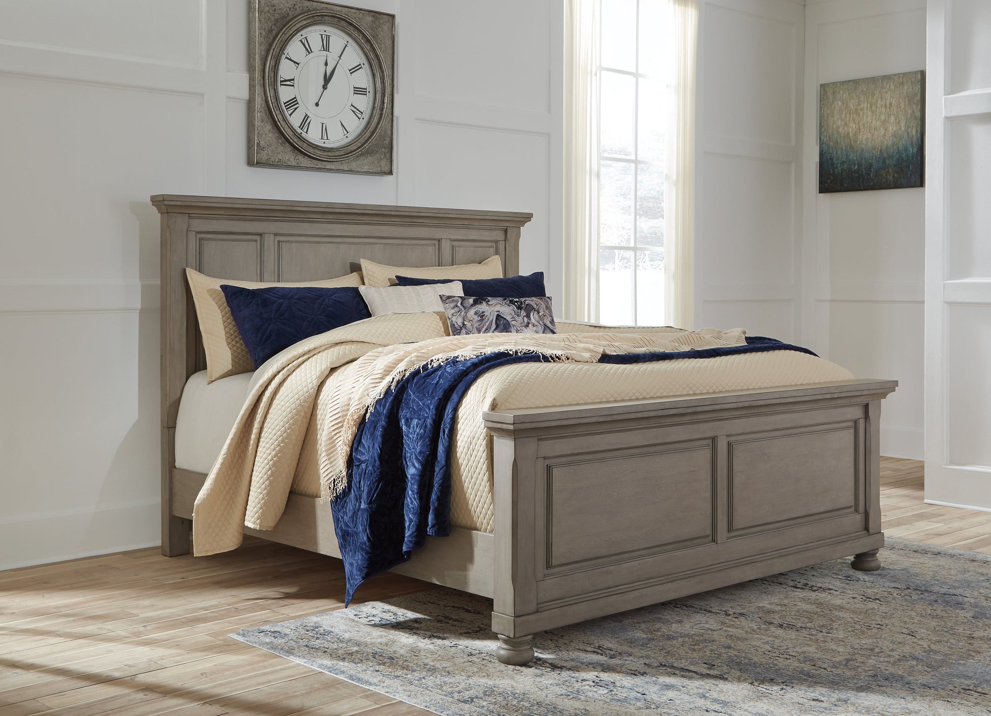 Lettner Light Gray Panel Bedroom Set - SET | B733-54 | B733-57 | B733-96 | B733-92 | B733-46 - Luna Furniture - Dallas Store