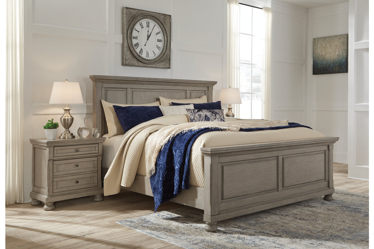 Lettner Light Gray Queen Panel Bed - SET | B733-54 | B733-57 | B733-96 - Luna Furniture - Dallas Store