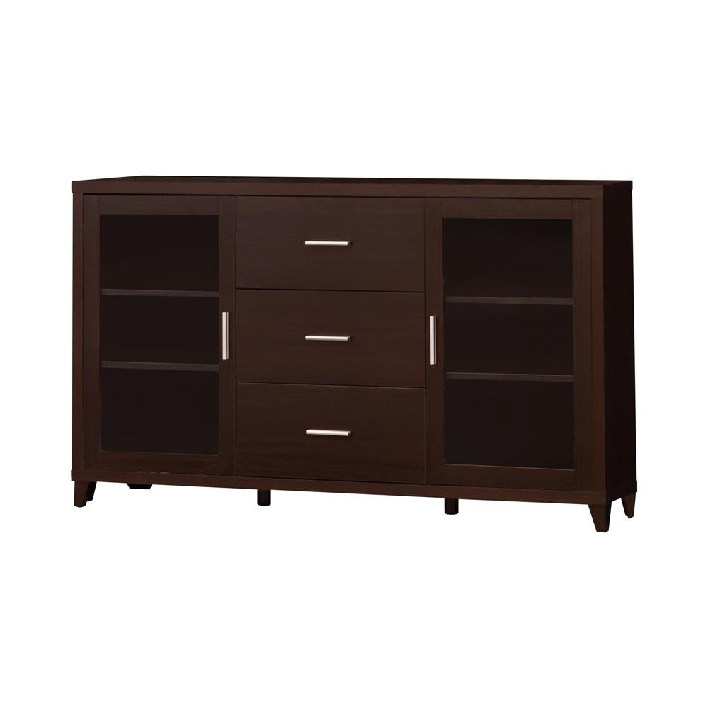Lewes 2-Door TV Stand with Adjustable Shelves Cappuccino - 700881 - Luna Furniture - Dallas Store