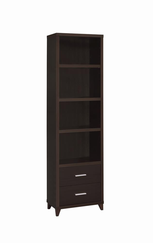 Lewes Cappuccino 2-Drawer Media Tower - 700882 - Luna Furniture - Dallas Store