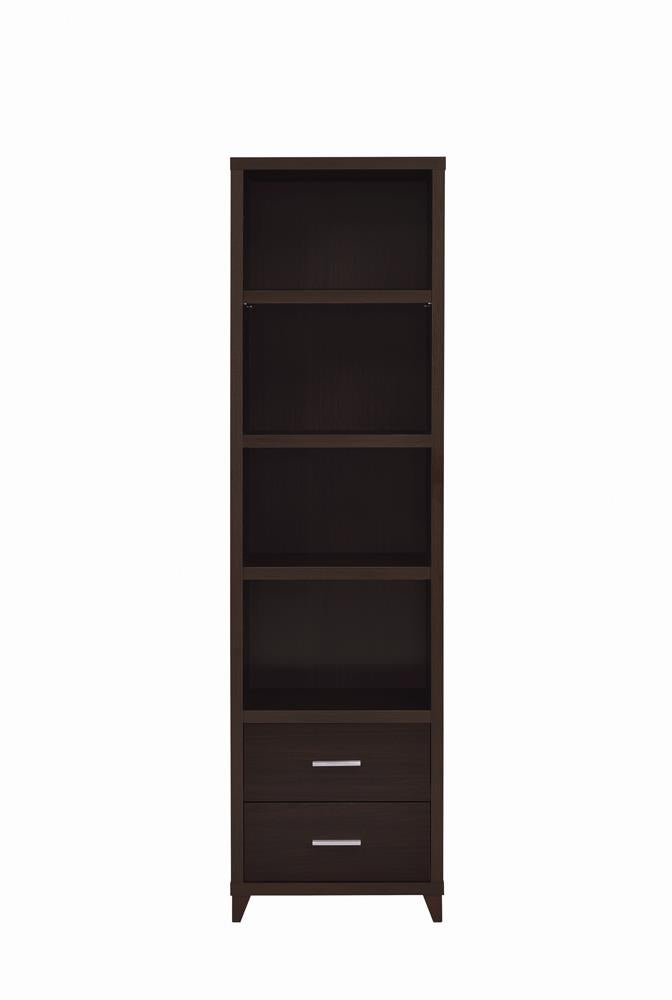 Lewes Cappuccino 2-Drawer Media Tower - 700882 - Luna Furniture - Dallas Store