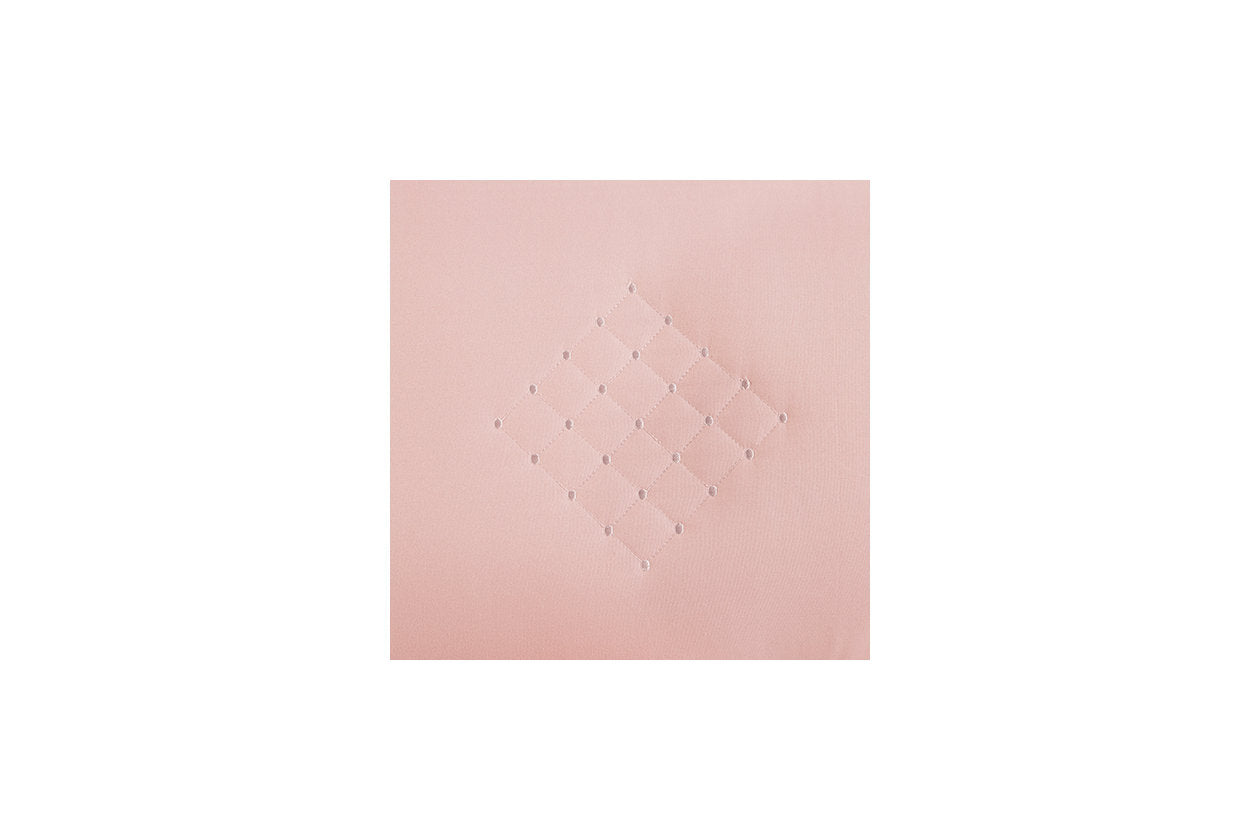 Lexann Pink/White/Gray Full Comforter Set - Q901003F - Luna Furniture - Dallas Store
