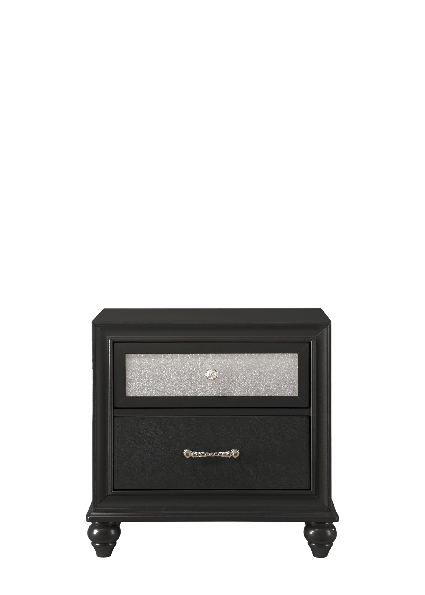 Lila Black Upholstered Panel Youth Bedroom Set - SET | B4398-T-HBFB | B4398-FT-RAIL | B4398-2 | B4398-4 - Luna Furniture - Dallas Store