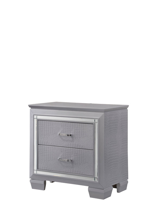 Lillian Silver Nightstand - B7100-2 - Luna Furniture - Dallas Store