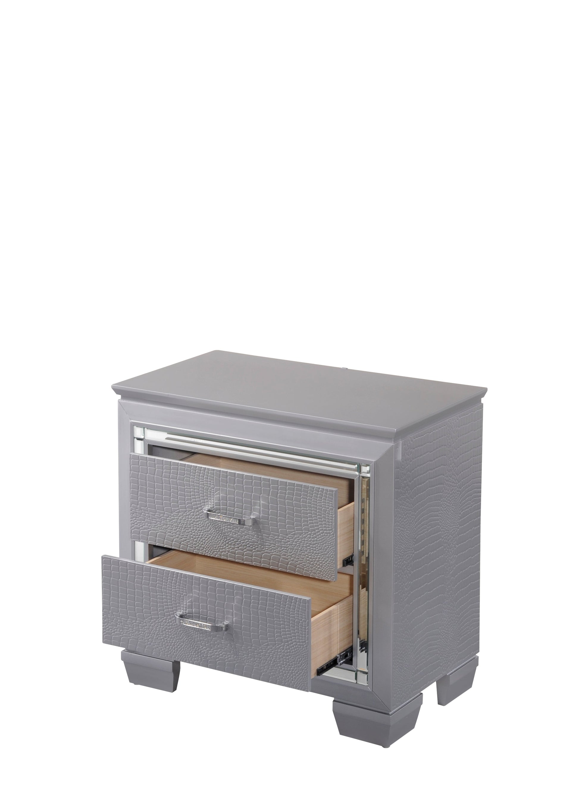 Lillian Silver Nightstand - B7100-2 - Luna Furniture - Dallas Store