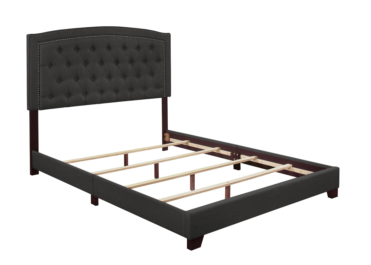Linda Dark Gray Full Upholstered Bed - SH275FDGR-1 - Luna Furniture - Dallas Store