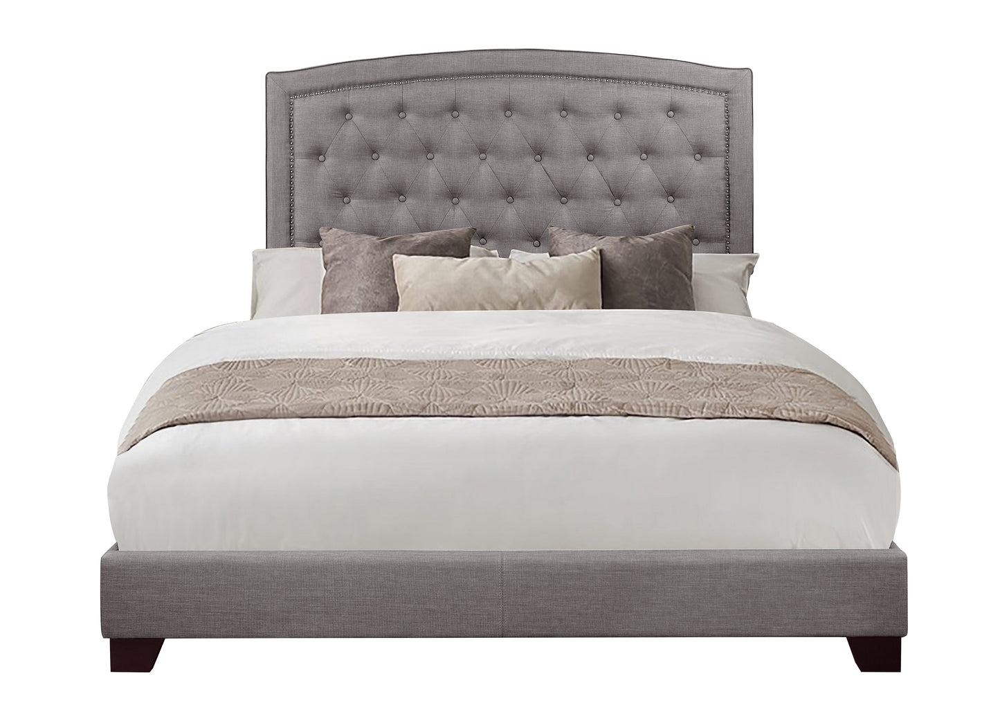 Linda Gray Full Upholstered Bed - SH275FGRY-1 - Luna Furniture - Dallas Store