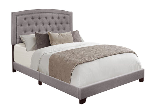 Linda Gray Queen Upholstered Bed - SH275GRY-1 - Luna Furniture - Dallas Store