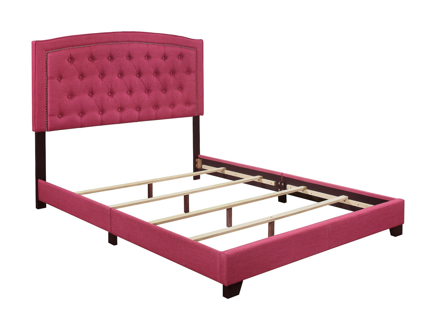Linda Pink Queen Upholstered Bed - SH275PNK-1 - Luna Furniture - Dallas Store
