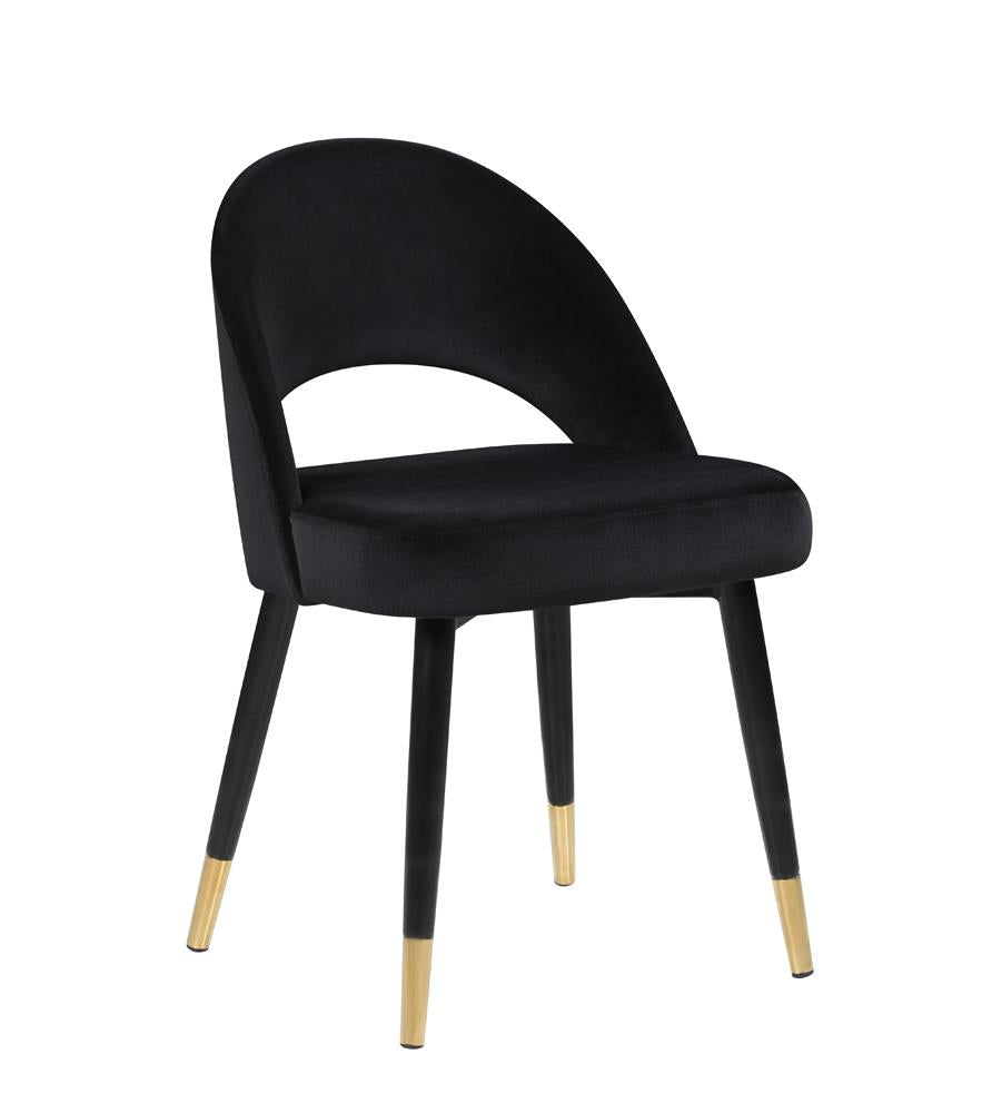 Lindsey Black Arched Back Upholstered Side Chairs, Set of 2 - 193562 - Luna Furniture - Dallas Store