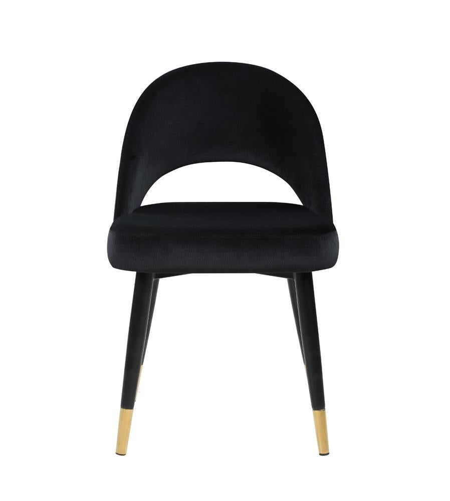 Lindsey Black Arched Back Upholstered Side Chairs, Set of 2 - 193562 - Luna Furniture - Dallas Store