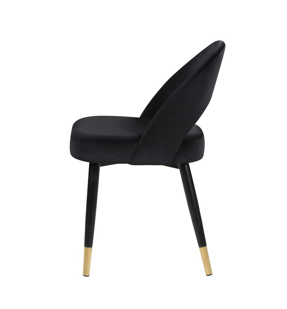 Lindsey Black Arched Back Upholstered Side Chairs, Set of 2 - 193562 - Luna Furniture - Dallas Store