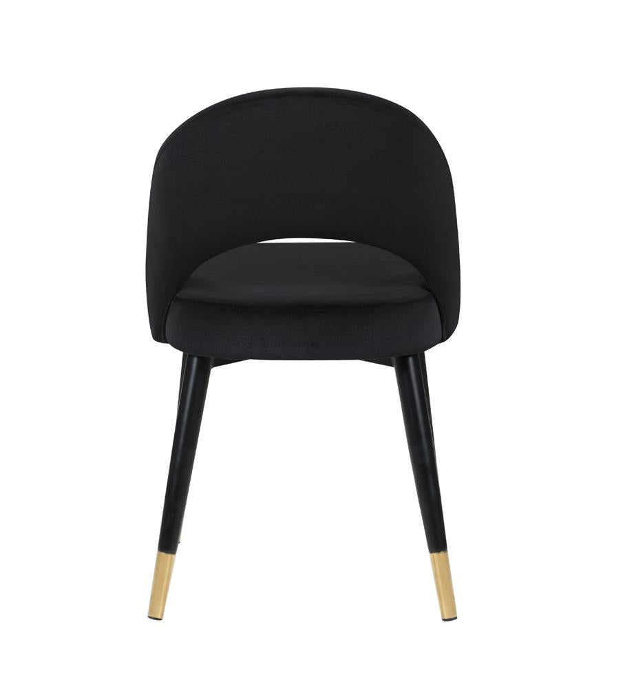 Lindsey Black Arched Back Upholstered Side Chairs, Set of 2 - 193562 - Luna Furniture - Dallas Store