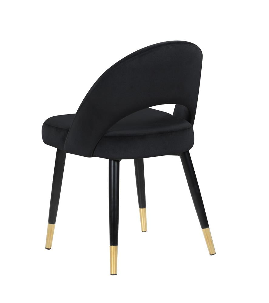 Lindsey Black Arched Back Upholstered Side Chairs, Set of 2 - 193562 - Luna Furniture - Dallas Store