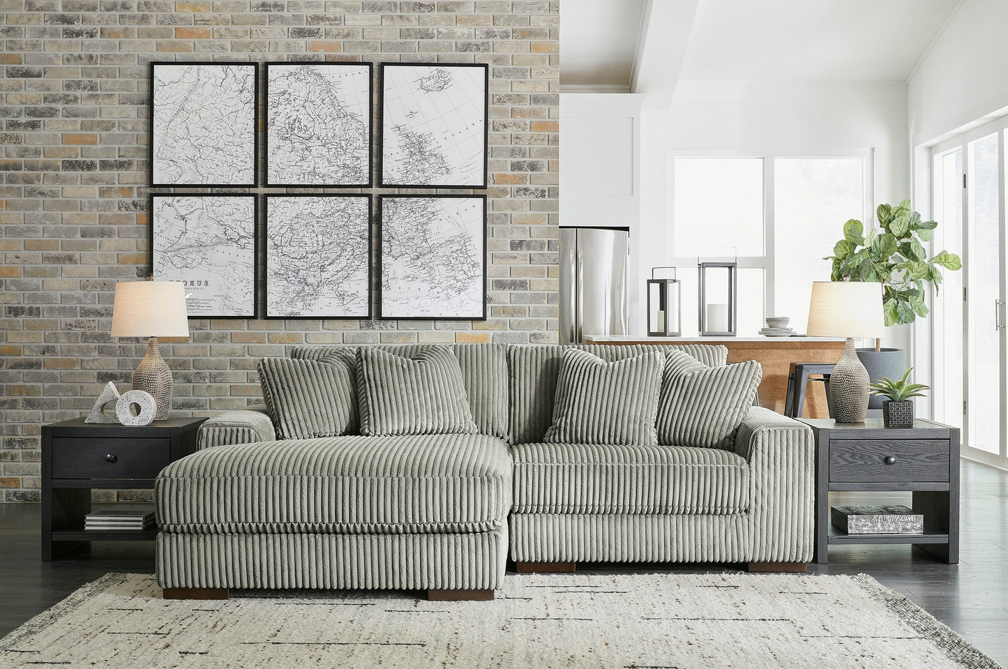 Lindyn Fog 2-Piece LAF Sofa Chaise - SET | 2110516 | 2110565 | 2110508 | 2110521 - Luna Furniture - Dallas Store