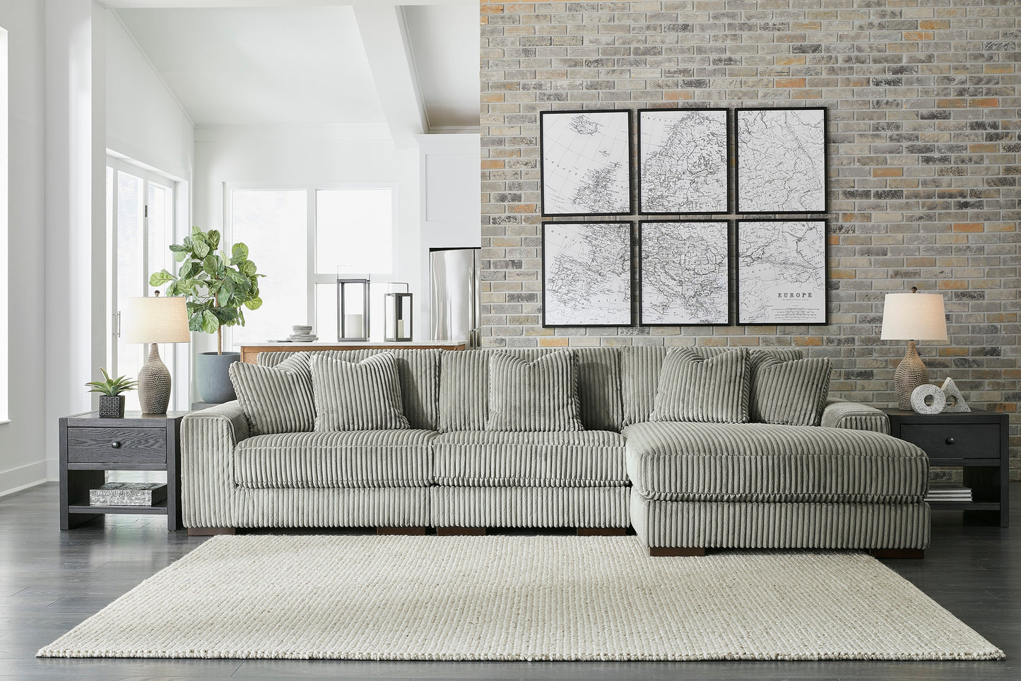 Lindyn Fog 3-Piece RAF Sectional - SET | 2110517 | 2110564 | 2110546 | 2110508 - Luna Furniture - Dallas Store
