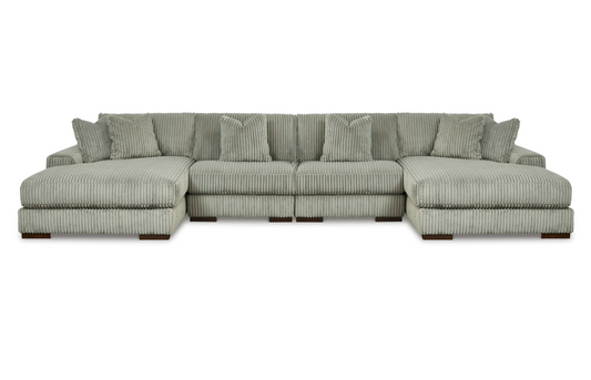 Lindyn Fog Double Chaise Sectional - SET | 2110517 | 2110546 | 2110546 | 2110516 - Luna Furniture - Dallas Store