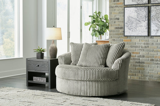 Lindyn Fog Oversized Swivel Accent Chair - 2110521 - Luna Furniture - Dallas Store