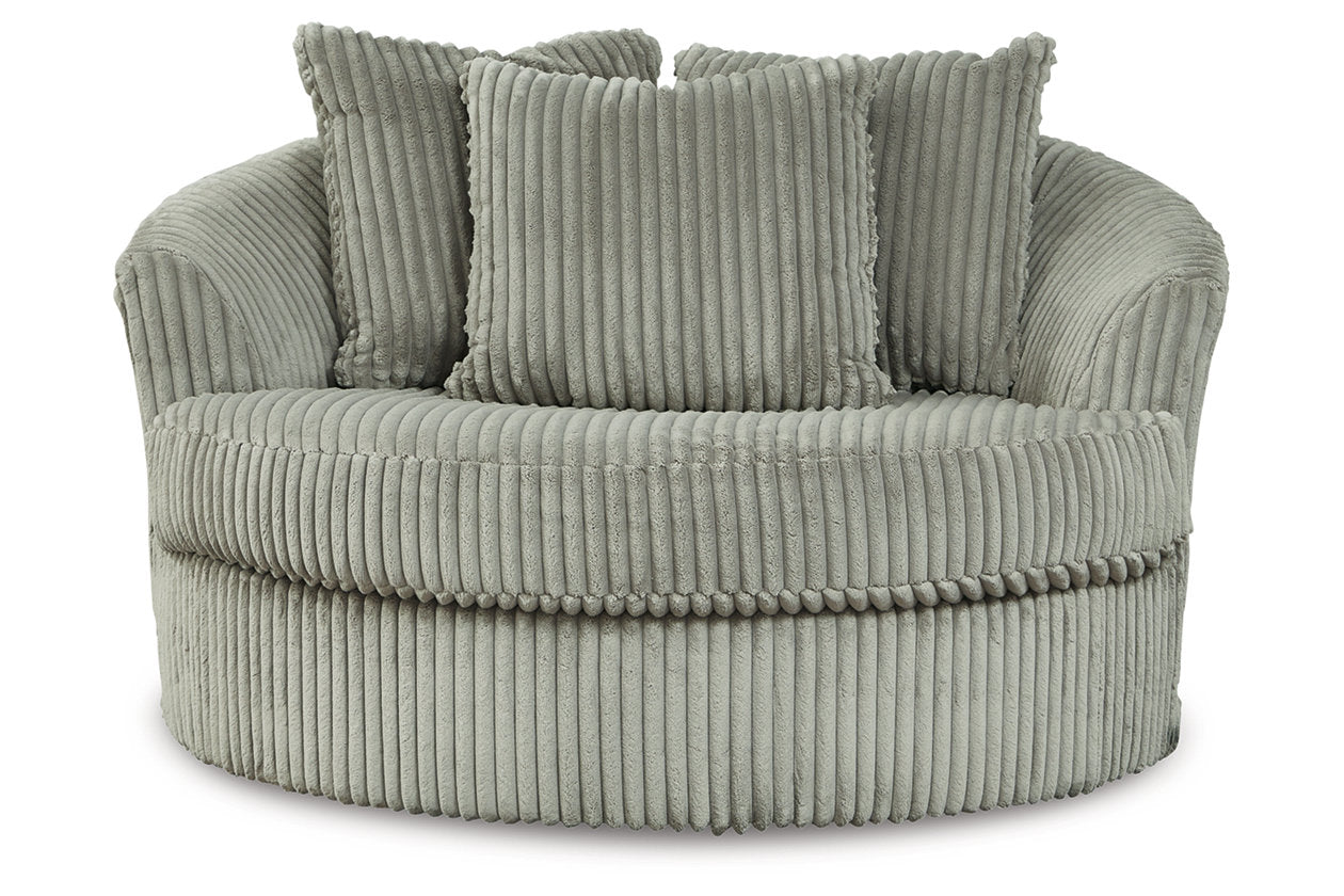 Lindyn Fog Oversized Swivel Accent Chair - 2110521 - Luna Furniture - Dallas Store