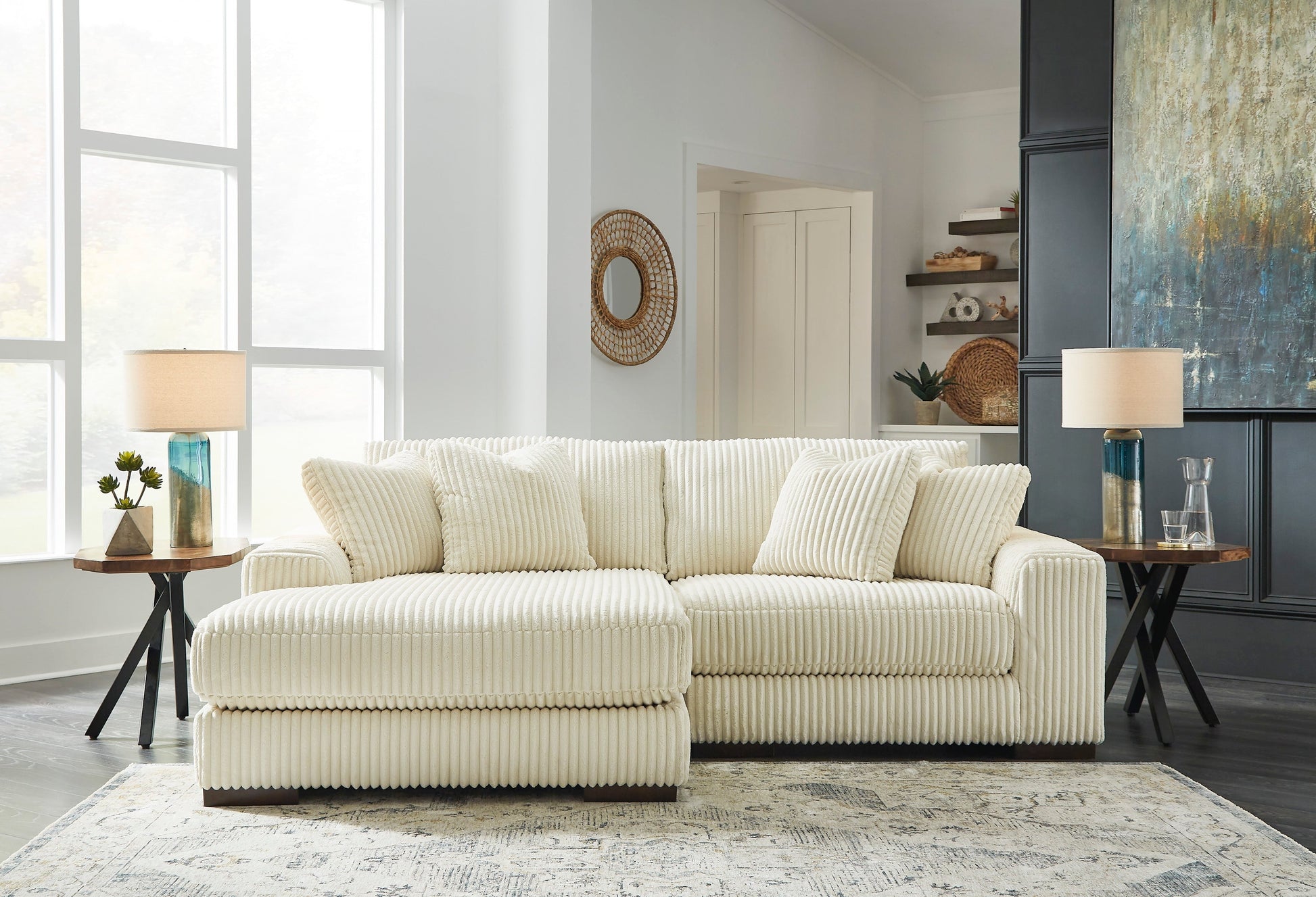 Lindyn Ivory 2-Piece LAF Sofa Chaise - SET | 2110416 | 2110465 - Luna Furniture - Dallas Store