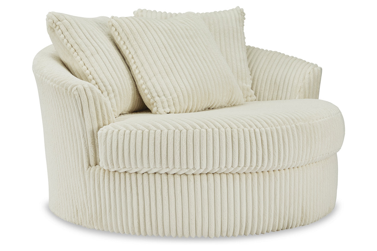 Lindyn Ivory Oversized Swivel Accent Chair - 2110421 - Luna Furniture - Dallas Store