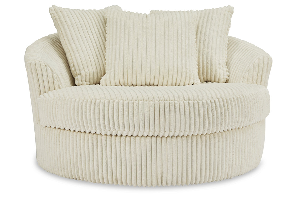 Lindyn Ivory Oversized Swivel Accent Chair - 2110421 - Luna Furniture - Dallas Store