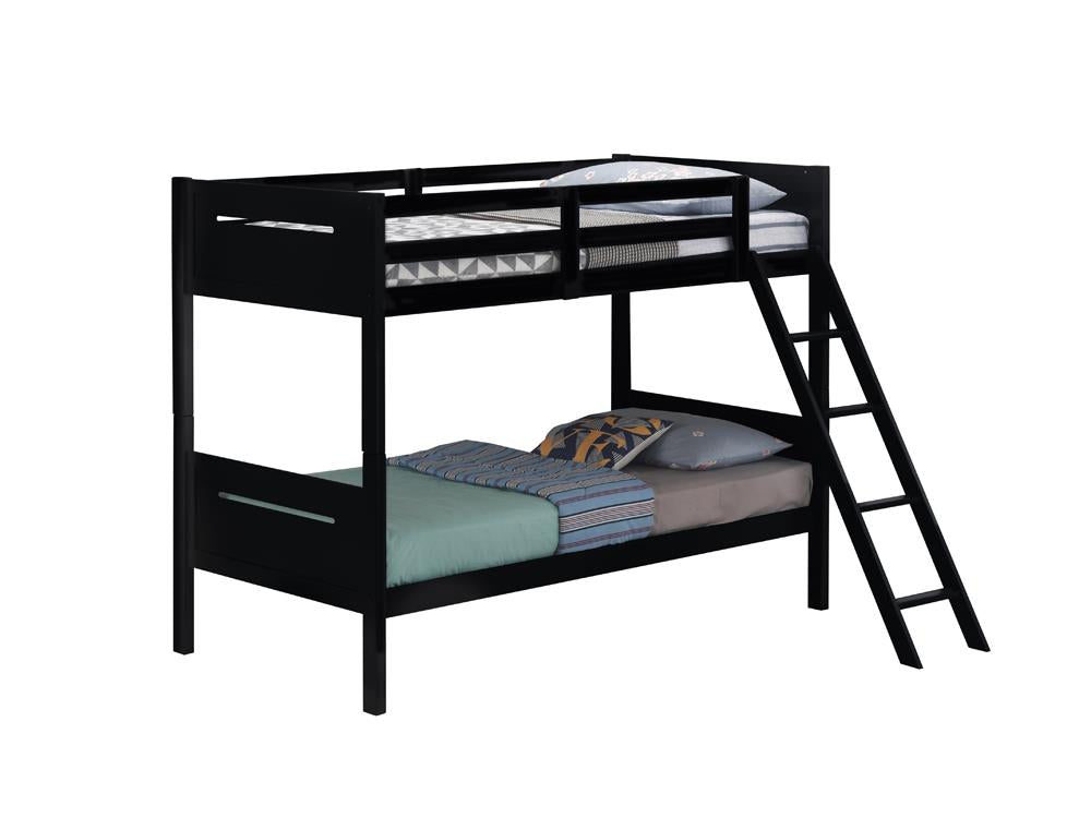 Littleton Black Twin/Twin Bunk Bed - 405051BLK - Luna Furniture - Dallas Store