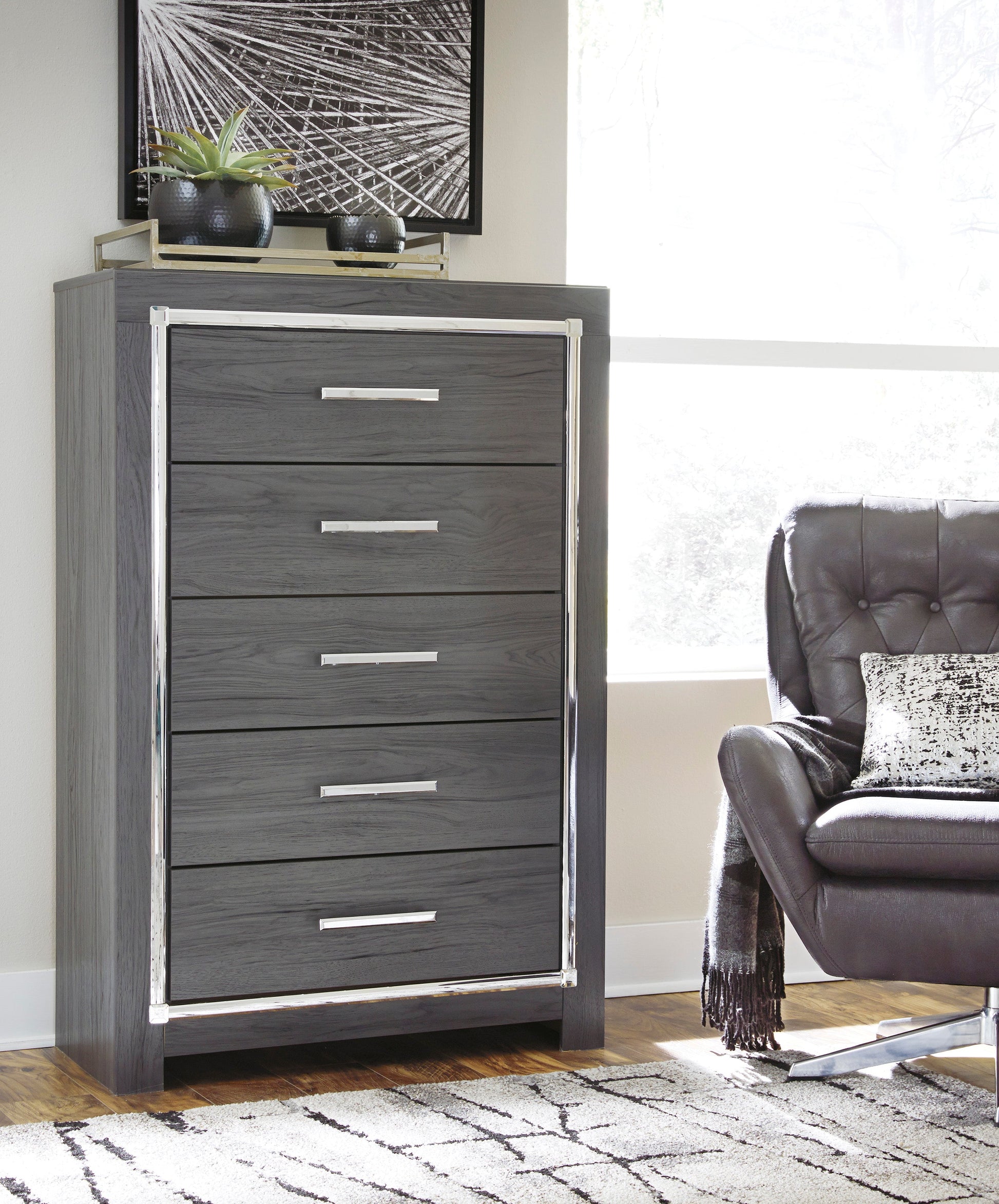 Lodanna Gray LED Panel Bedroom Set - SET | B214-54 | B214-57 | B214-96 | B214-31 | B214-36 | B214-92 | B214-46 - Luna Furniture - Dallas Store