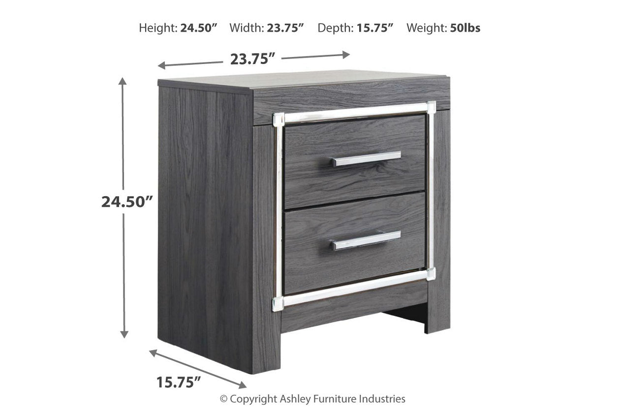 Lodanna Gray Nightstand - B214-92 - Luna Furniture - Dallas Store