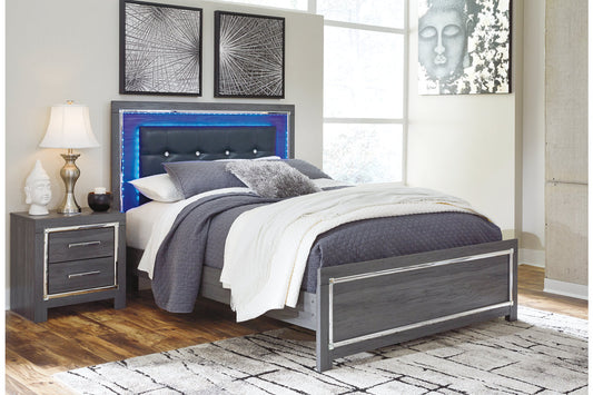 Lodanna Gray Queen Panel Bed - SET | B214-54 | B214-57 | B214-96 - Luna Furniture - Dallas Store