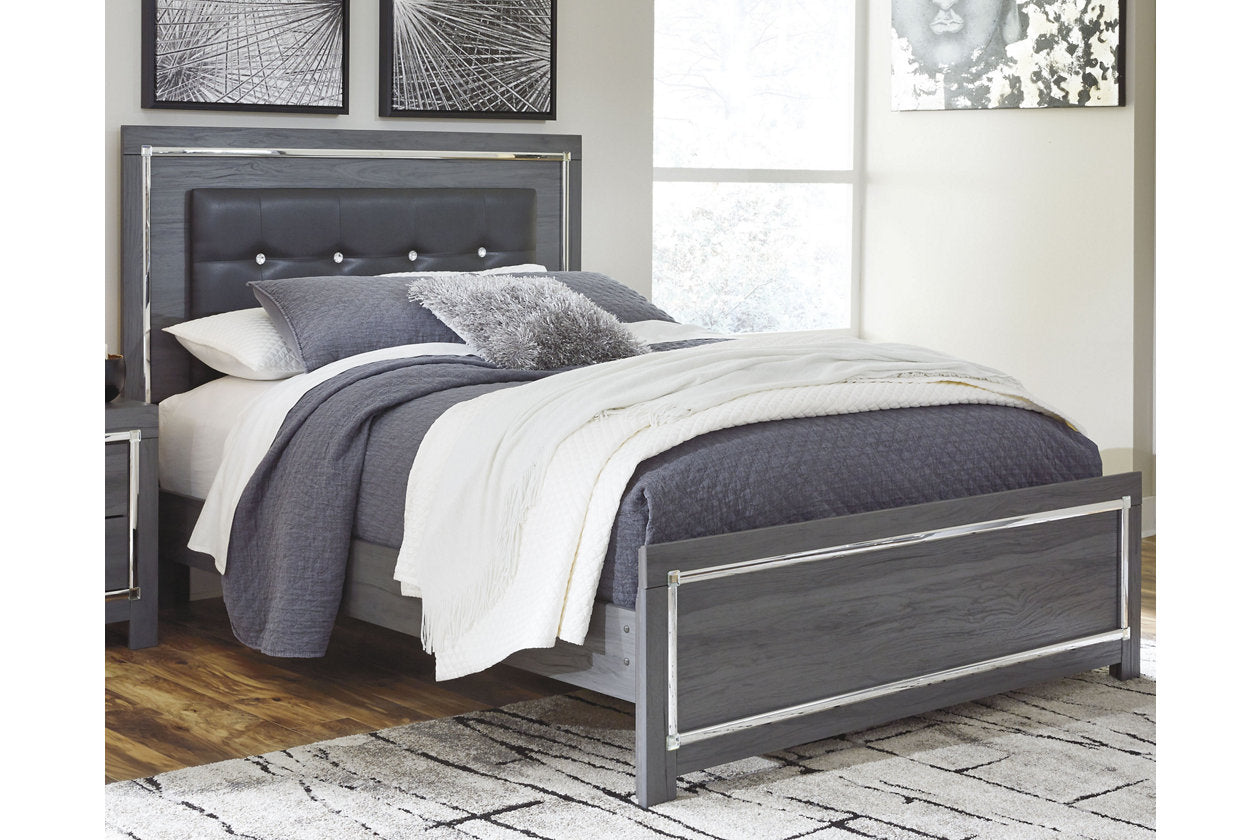 Lodanna Gray Queen Panel Bed - SET | B214-54 | B214-57 | B214-96 - Luna Furniture - Dallas Store