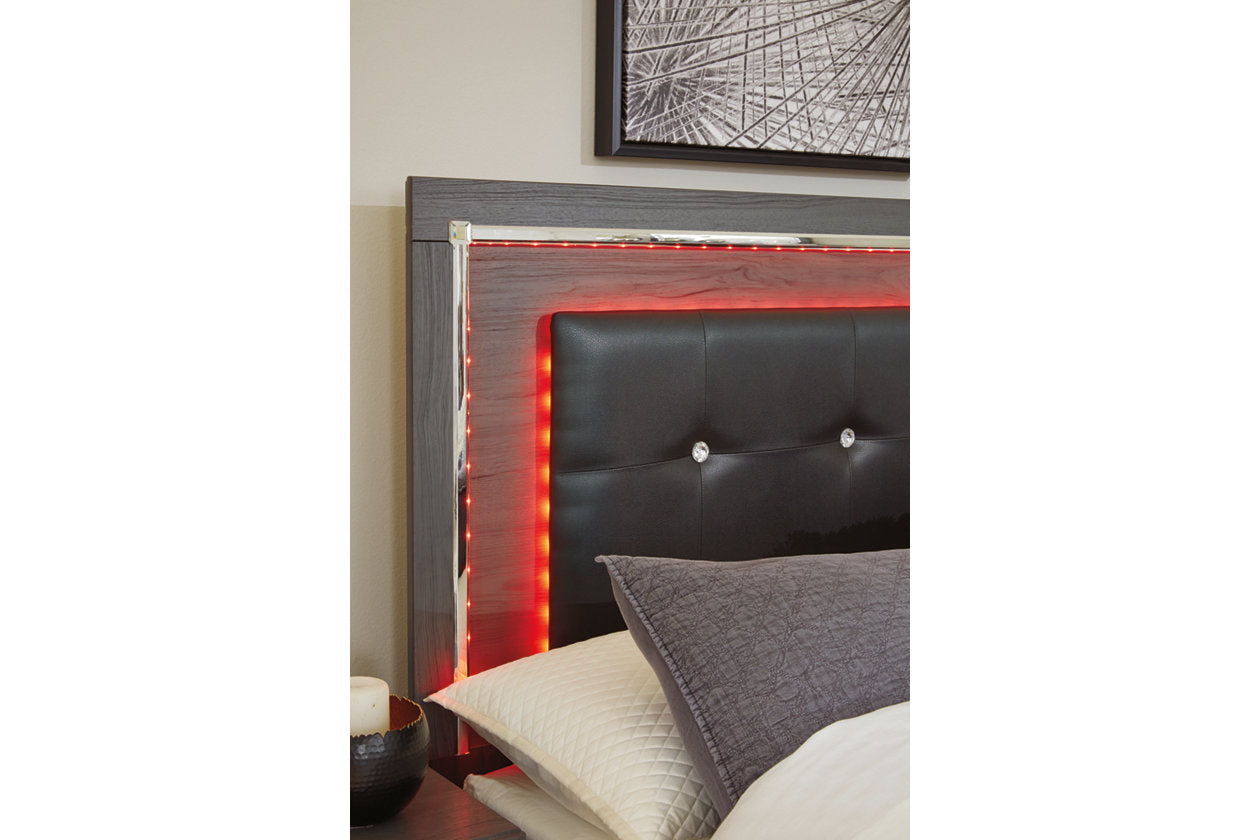 Lodanna Gray Queen Panel Bed - SET | B214-54 | B214-57 | B214-96 - Luna Furniture - Dallas Store