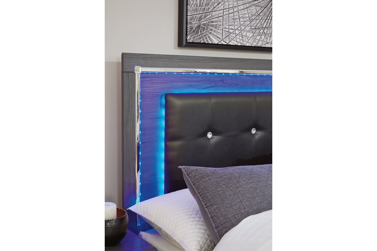 Lodanna Gray Queen Panel Bed with 2 Storage Drawers - SET | B214-54S | B214-57 | B214-96 - Luna Furniture - Dallas Store