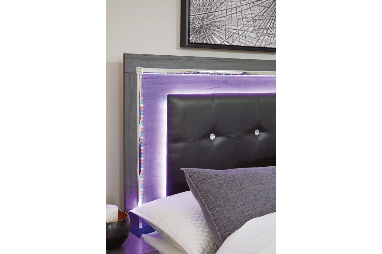 Lodanna Gray Queen Panel Bed with 2 Storage Drawers - SET | B214-54S | B214-57 | B214-96 - Luna Furniture - Dallas Store