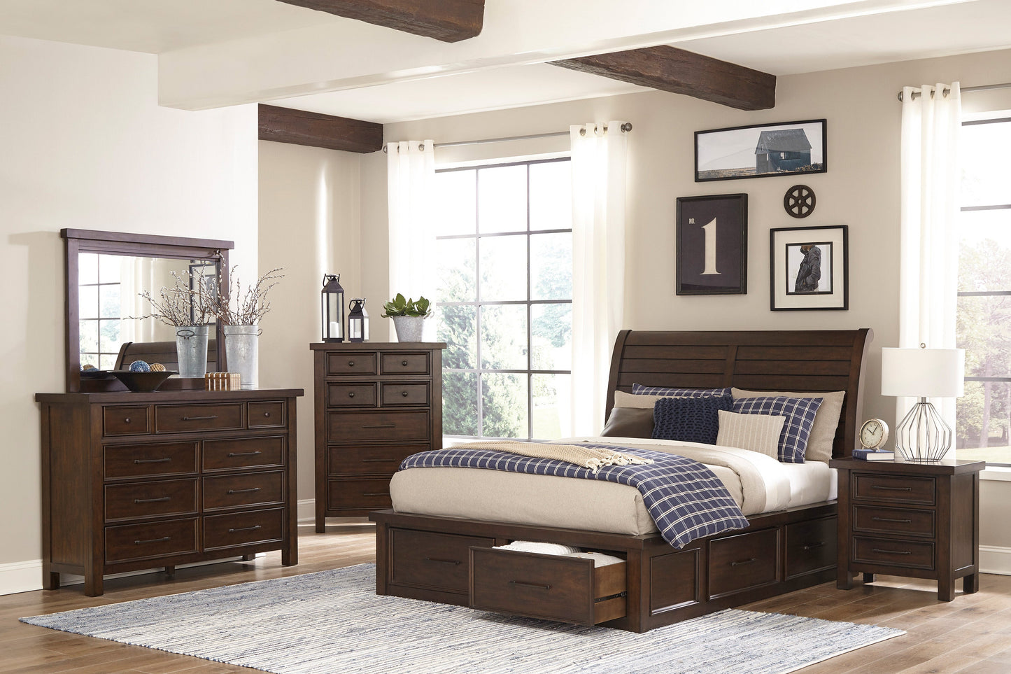 Logandale Brown Nightstand - 1559-4 - Luna Furniture - Dallas Store