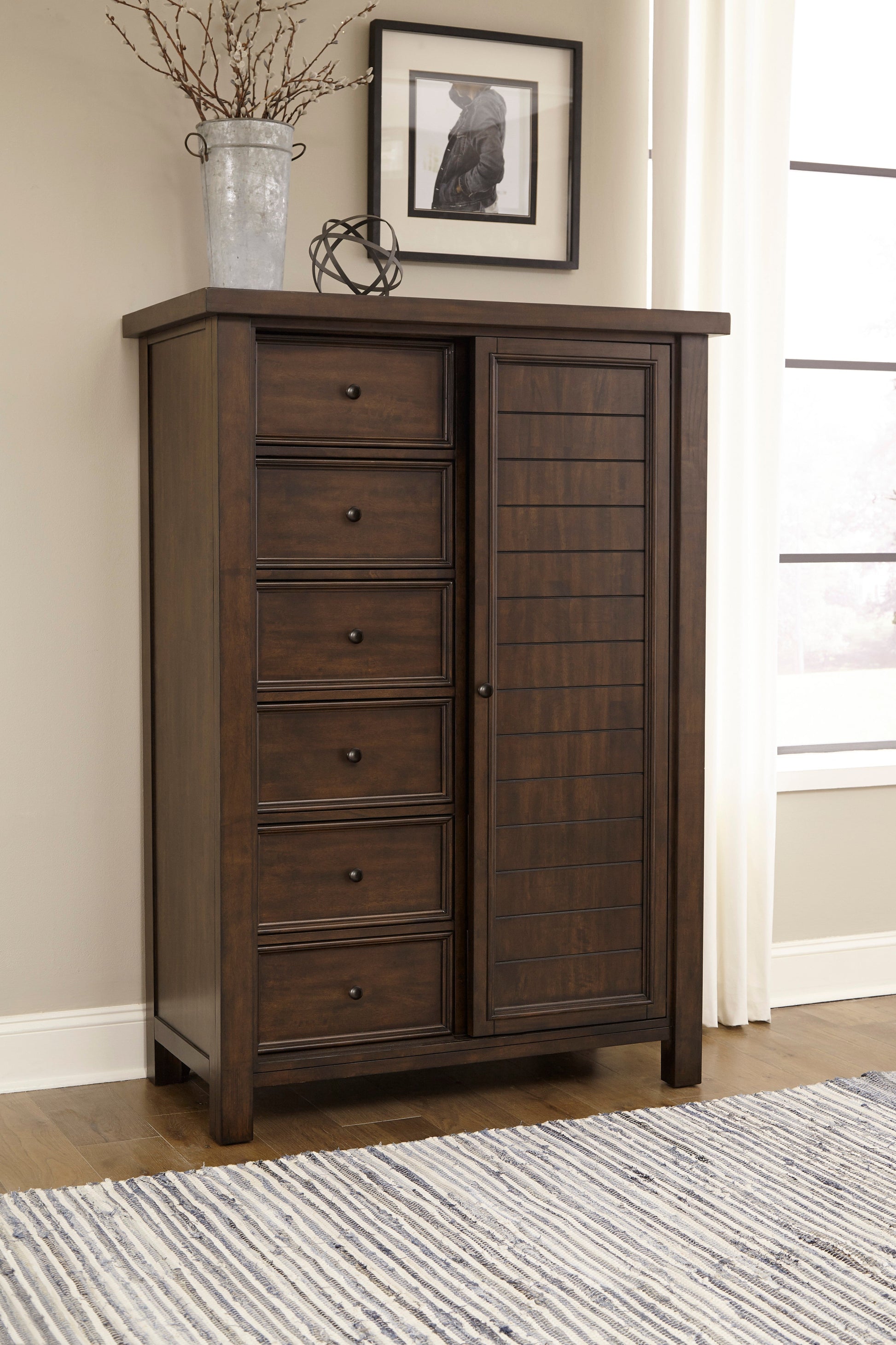 Logandale Brown Wardrobe - 1559-10 - Luna Furniture - Dallas Store