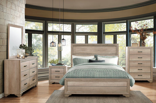 Lonan Rustic Panel Bedroom Set - SET | 1955-3 | 1955-5 | 1955-6 | 1955-4 | 1955-9 | 1955K-1 - Luna Furniture - Dallas Store