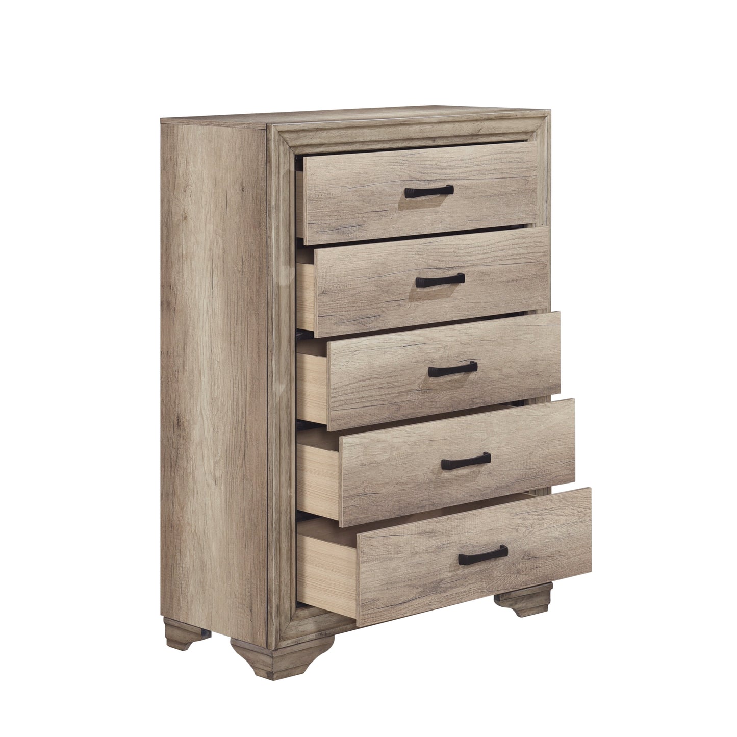 Lonan Rustic Panel Bedroom Set - SET | 1955-3 | 1955-5 | 1955-6 | 1955-4 | 1955-9 | 1955K-1 - Luna Furniture - Dallas Store