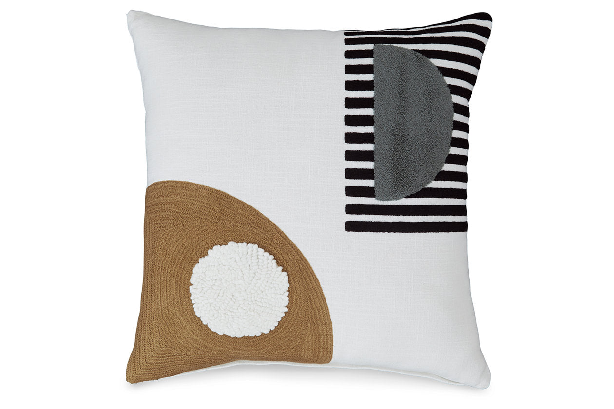 Longsum Black/White/Honey Pillow, Set of 4 - A1000927 - Luna Furniture - Dallas Store