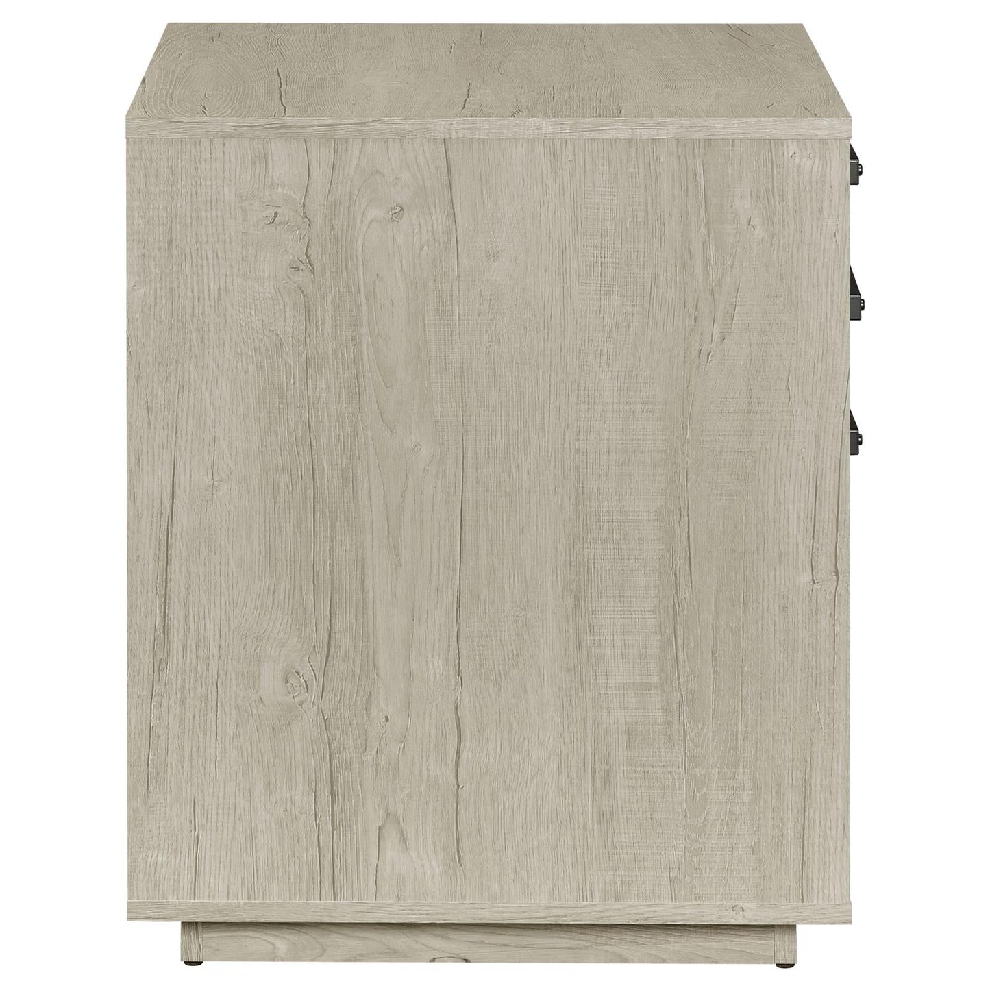 Loomis 3-Drawer Square File Cabinet Whitewashed Gray - 805882 - Luna Furniture - Dallas Store