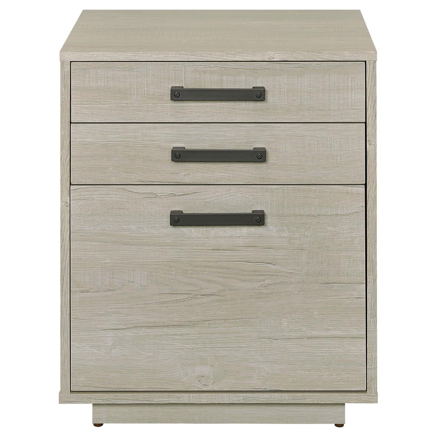 Loomis 3-Drawer Square File Cabinet Whitewashed Gray - 805882 - Luna Furniture - Dallas Store