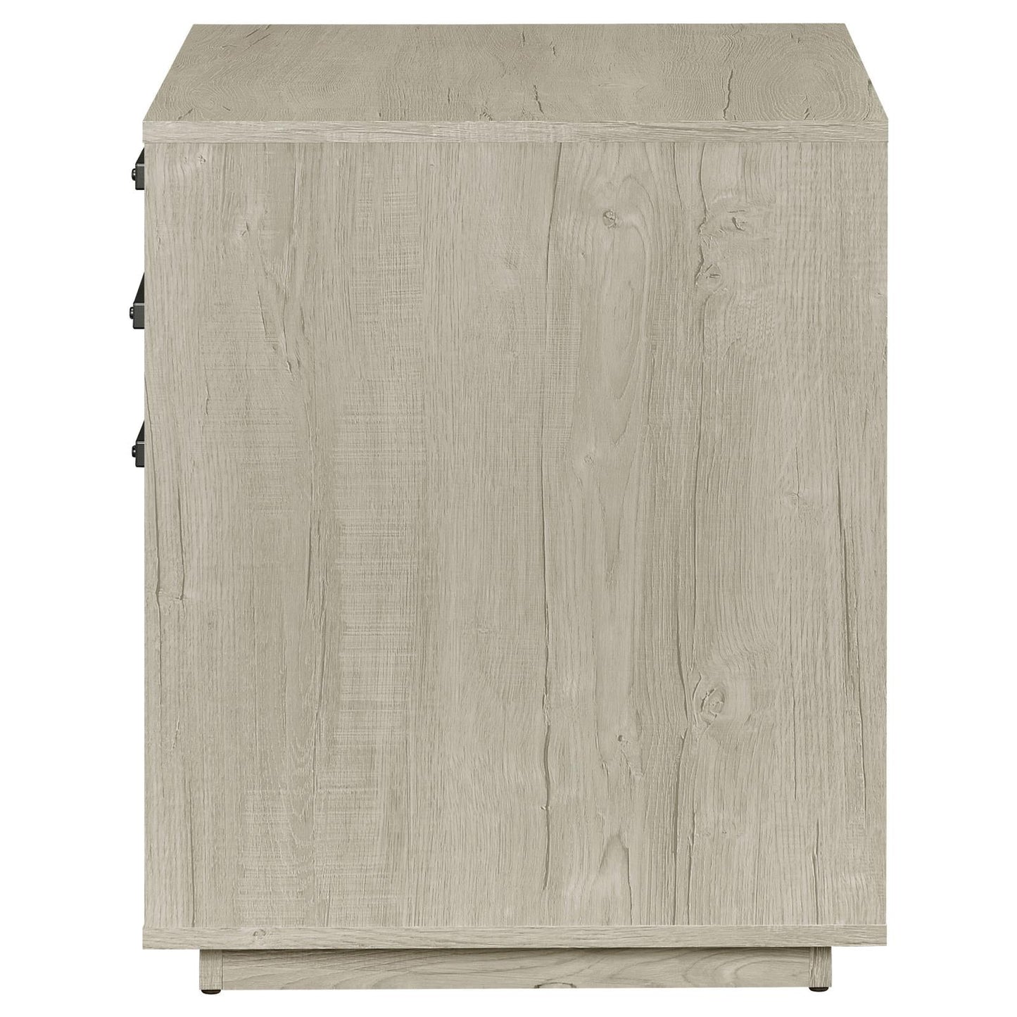 Loomis 3-Drawer Square File Cabinet Whitewashed Gray - 805882 - Luna Furniture - Dallas Store