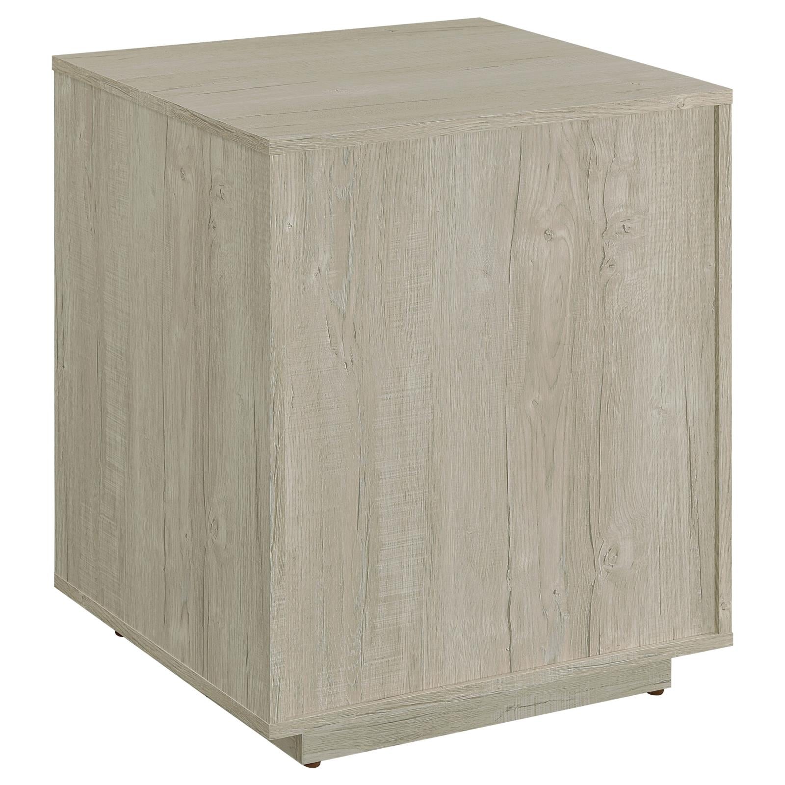Loomis 3-Drawer Square File Cabinet Whitewashed Gray - 805882 - Luna Furniture - Dallas Store