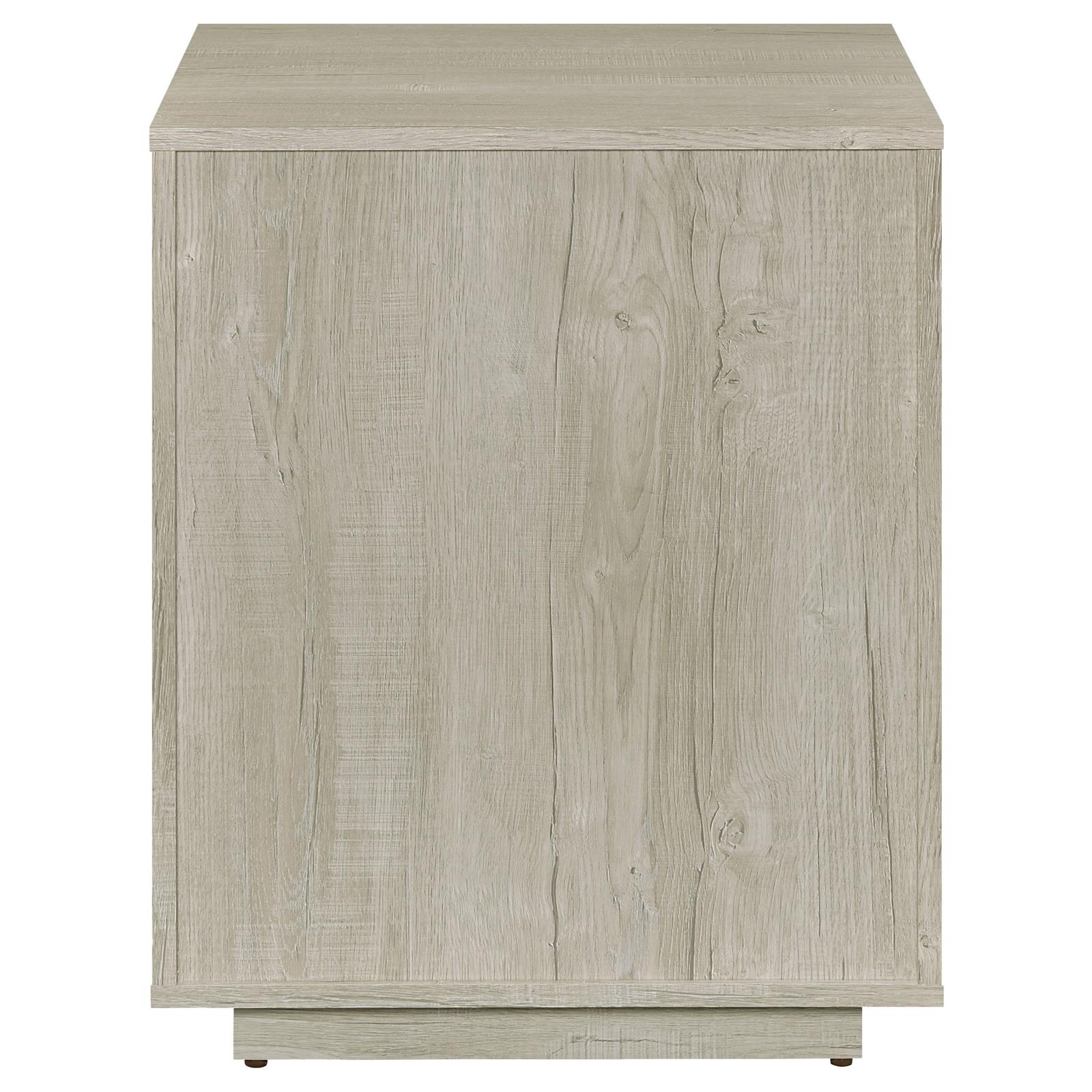 Loomis 3-Drawer Square File Cabinet Whitewashed Gray - 805882 - Luna Furniture - Dallas Store